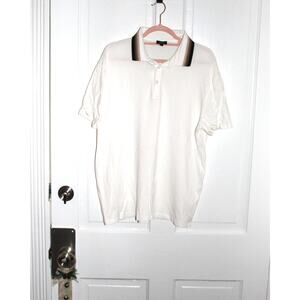 Men's Express Polo Shirt Size Large Cream Color Performance Polo Size Large